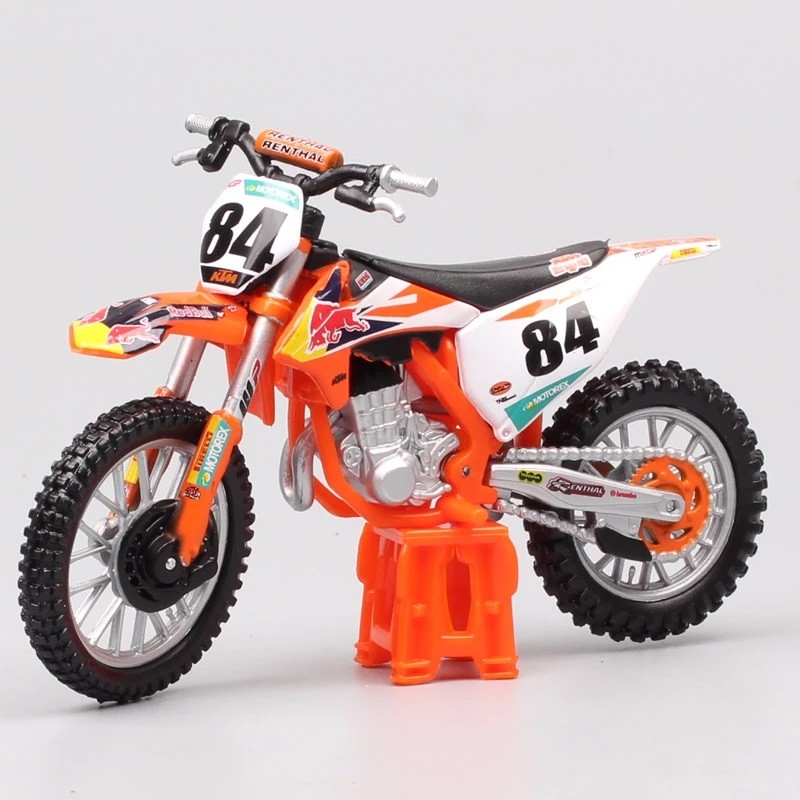 Kinder Specials > BURAGO HERLINGS Red Bull KTM SXF450 1:18 - Van Dijck